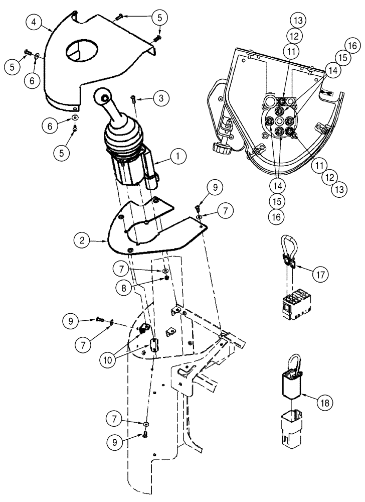 Схема запчастей Case 521D - (08-31) - HYDRAULICS - LOADER CONTROL, REMOTE (08) - HYDRAULICS