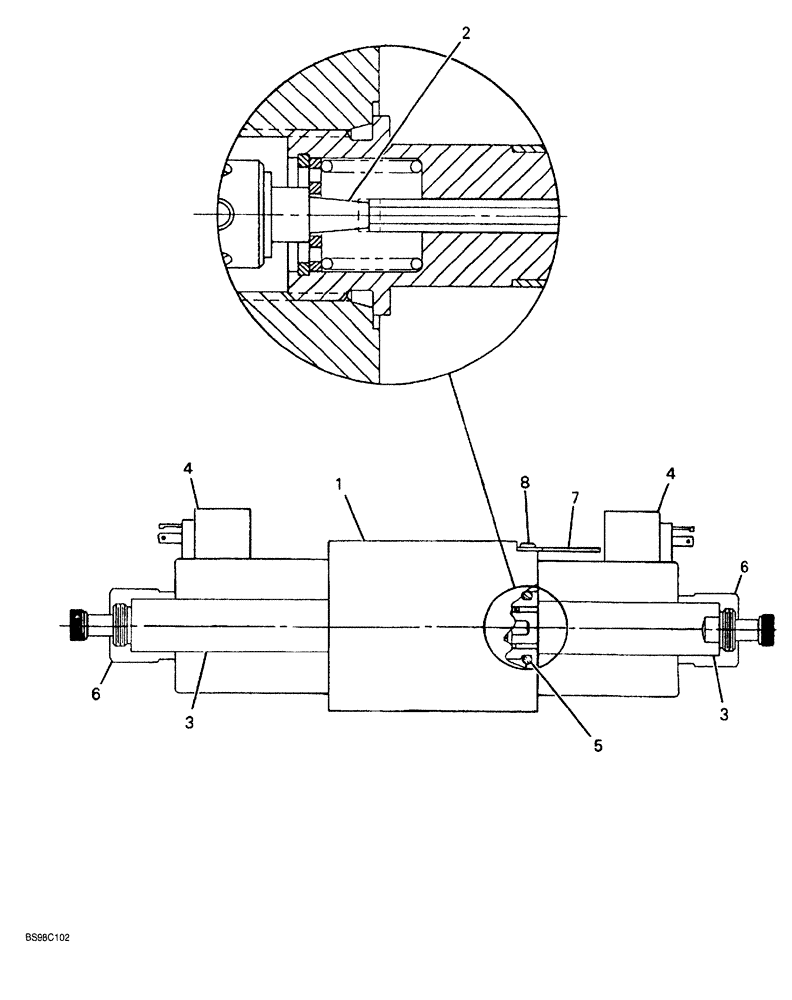 Схема запчастей Case 689G - (05-12) - STEERING SELECTOR VALVE (05) - STEERING