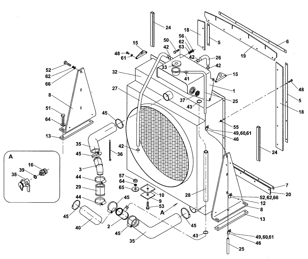 Схема запчастей Case SV210 - (02-002-00[02]) - WATER CIRCUIT - ENGINE (02) - ENGINE