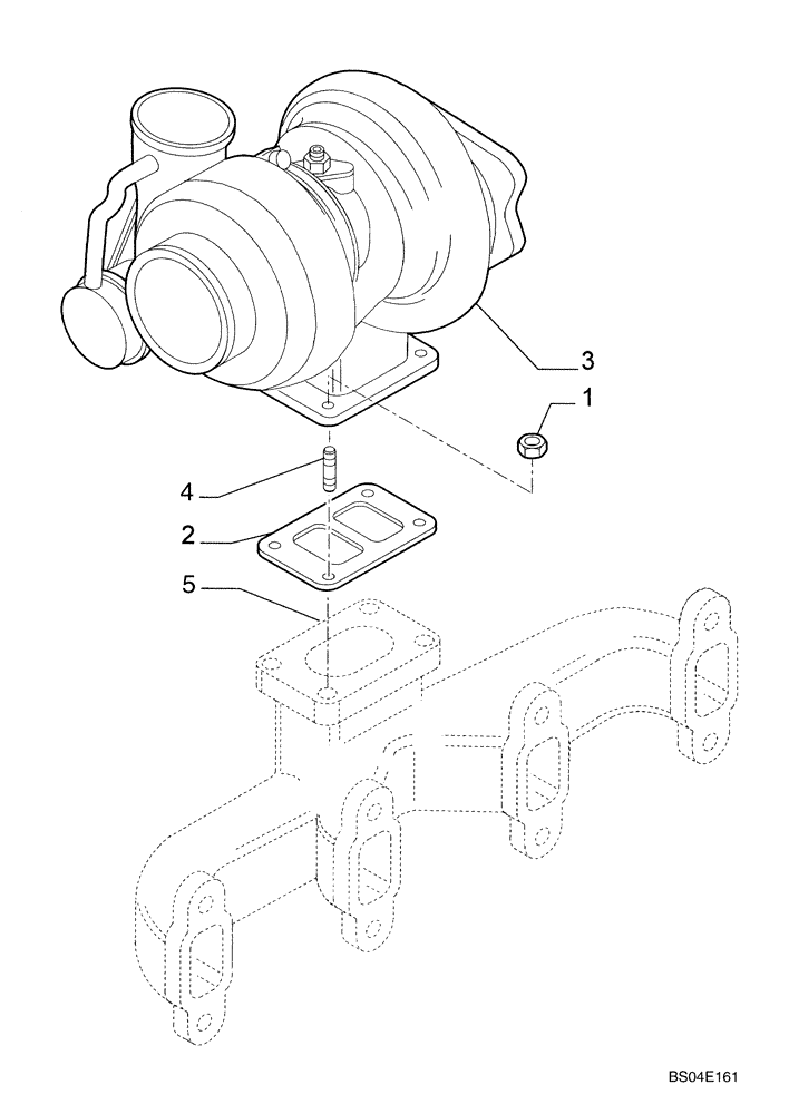 Схема запчастей Case 465 - (02-20A) - TURBOCHARGER (02) - ENGINE