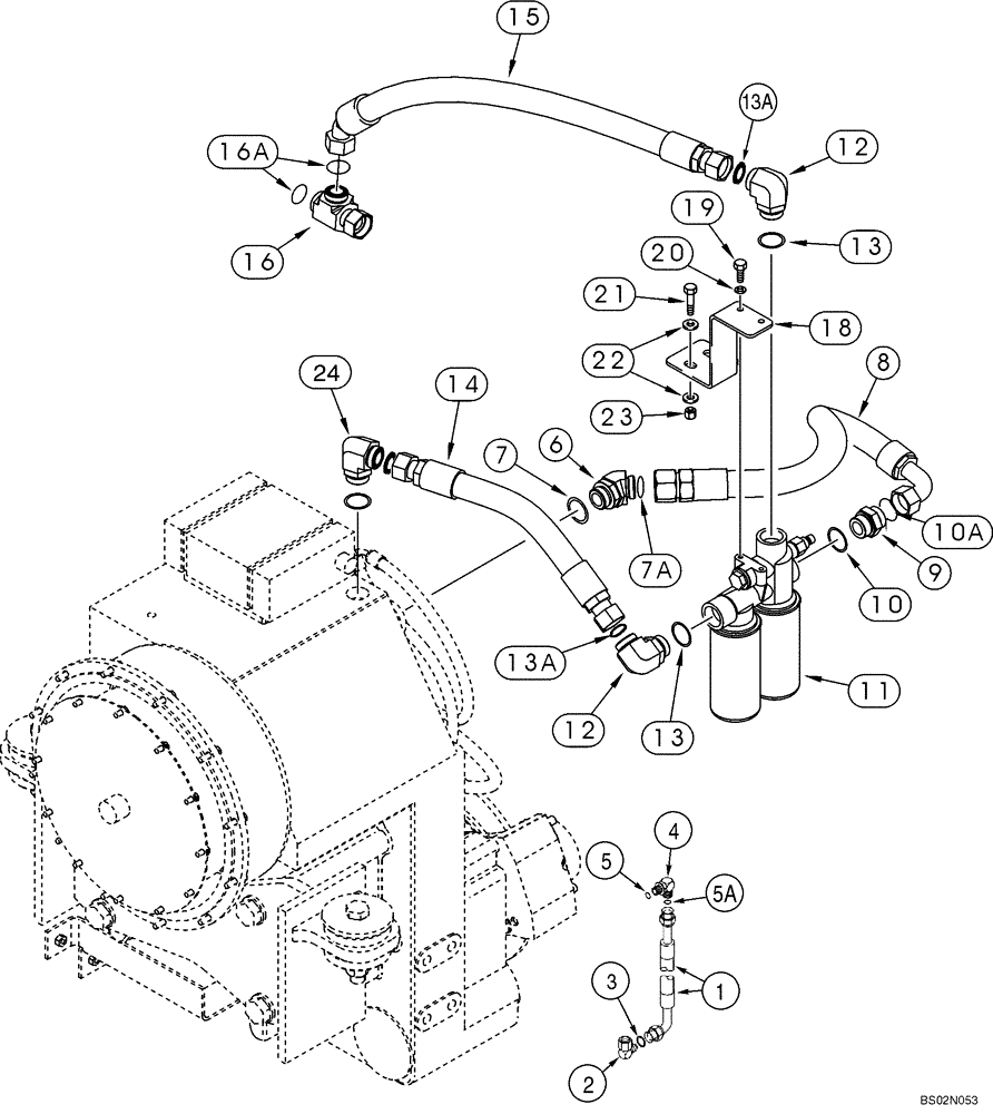 Схема запчастей Case 921C - (06-01A) - HYDRAULICS - FILTER, TRANSMISSION (06) - POWER TRAIN