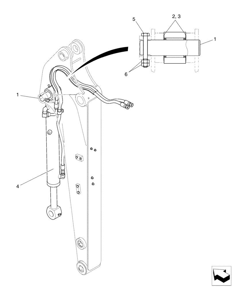 Схема запчастей Case CX36B - (03-005[01]) - CYLINDER INSTALL, (BUCKET) (35) - HYDRAULIC SYSTEMS