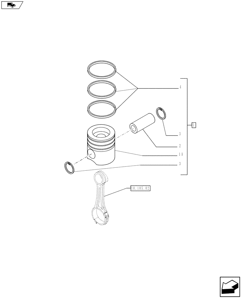 Схема запчастей Case F4HE0484G J100 - (10.105.01) - PISTON - ENGINE (2854049) (10) - ENGINE