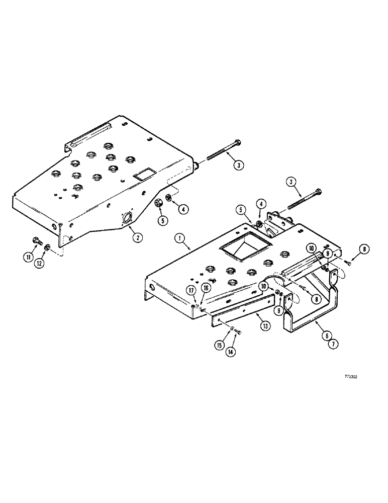 Схема запчастей Case 380CK - (101A) - FULL FENDER FLOOR PLATES 