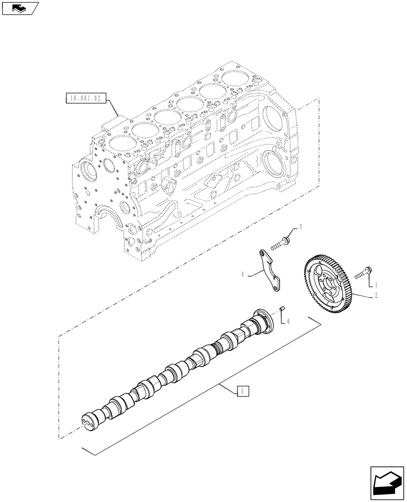 Схема запчастей Case F4DFE613B A004 - (10.106.01) - CAMSHAFT - TIMING CONTROL (10) - ENGINE