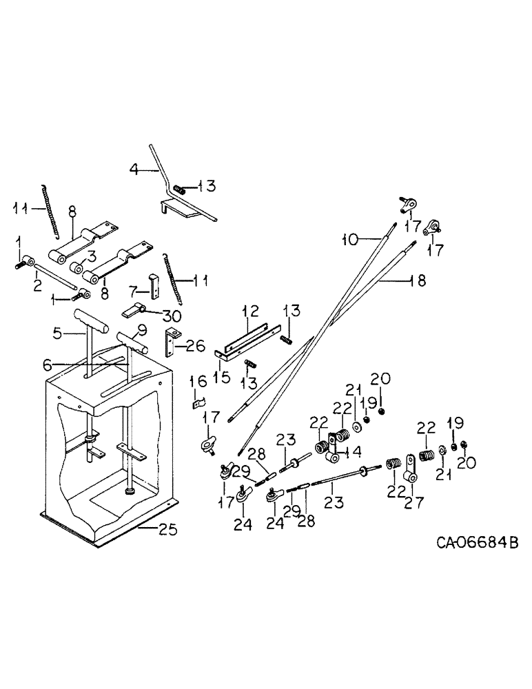 Схема запчастей Case 4130 - (07-3) - DRIVE TRAIN, HYDRAULIC AND HYDROSTATIC CONTROLS, LOADER (04) - Drive Train