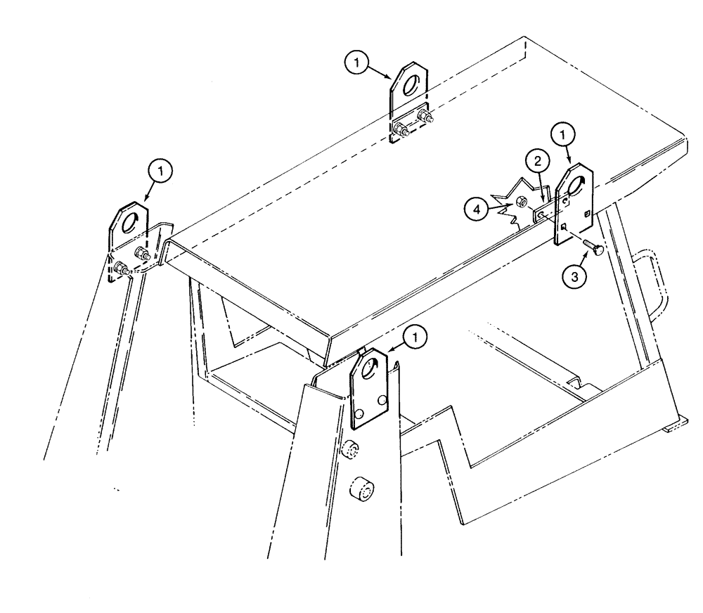 Схема запчастей Case 1835C - (9-58) - LIFT BRACKETS (09) - CHASSIS/ATTACHMENTS