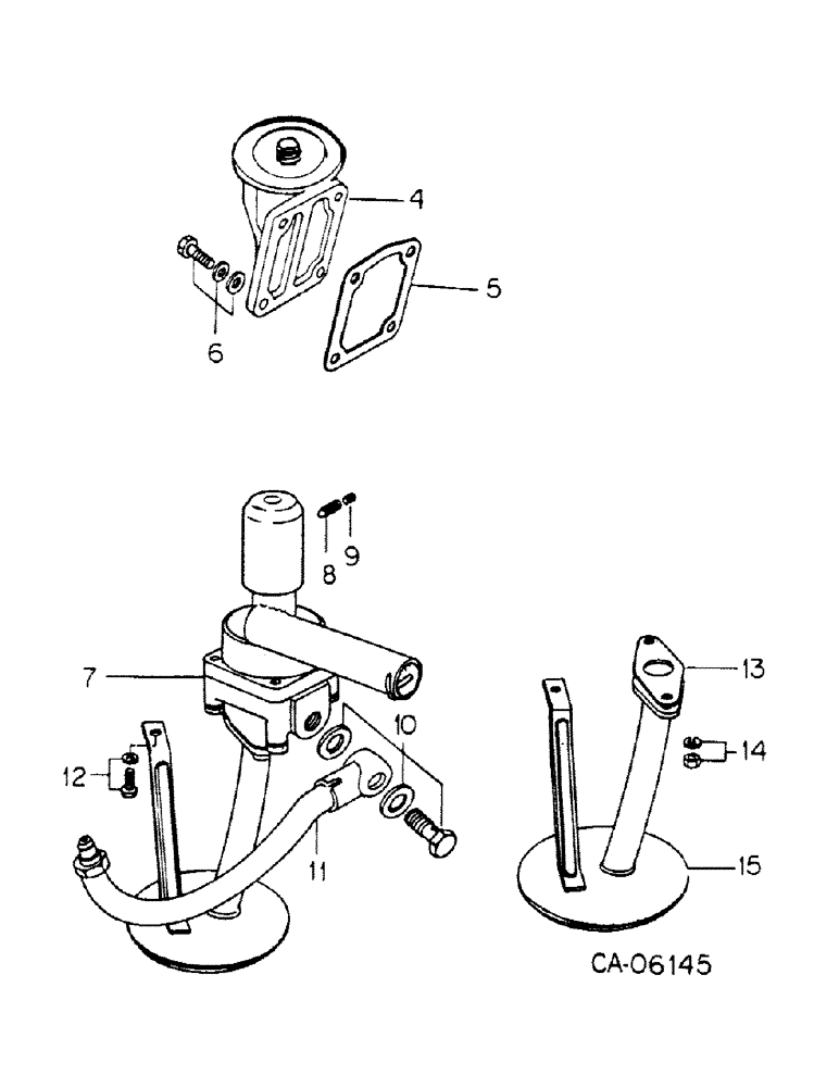 Схема запчастей Case 4150 - (12-18) - POWER, OIL PUMP AND FILTER BASE, MAZDA ENGINE (04) - Drive Train