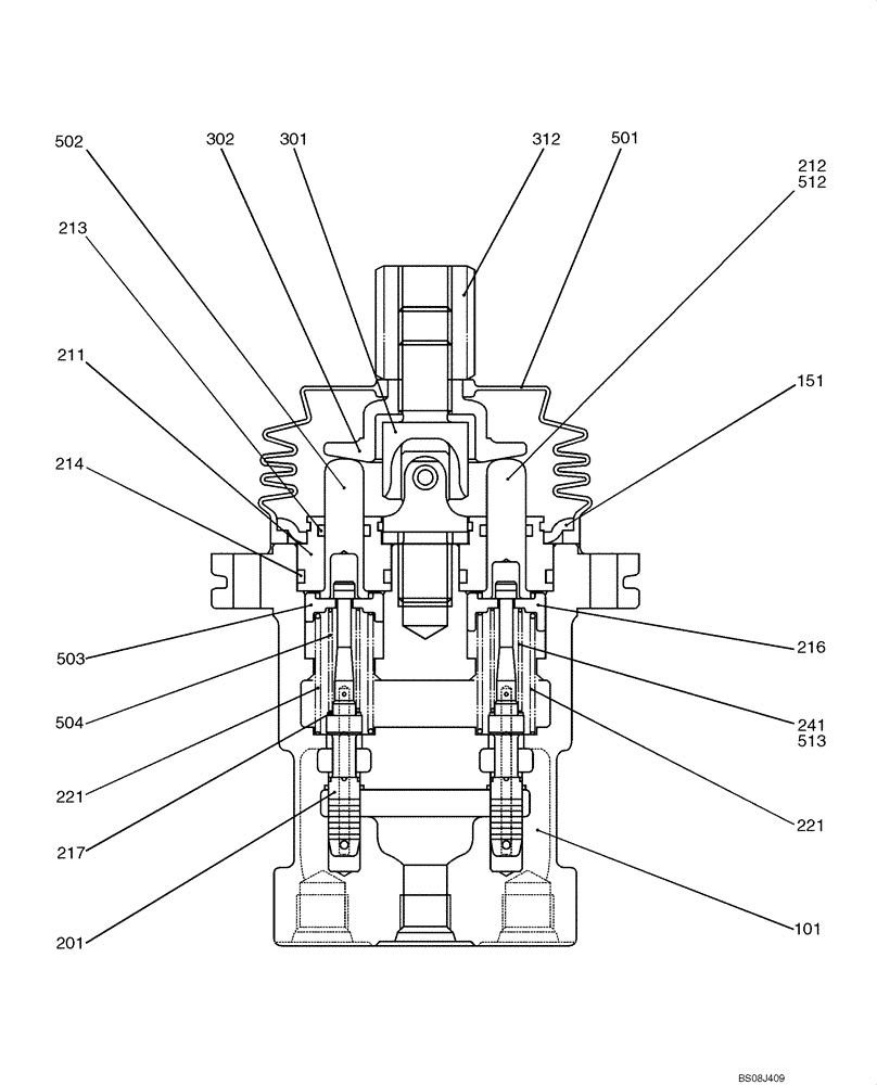 Схема запчастей Case CX50B - (07-043) - VALVE ASSY, PILOT (PX30V00043F1, PX30V00043F3, PX30V00043F4) ELECTRICAL AND HYDRAULIC COMPONENTS