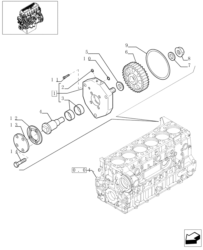 Схема запчастей Case F3BE0684E B003 - (0.35.0[01]) - BELT PULLEY DRIVE & COVER (500387625) 