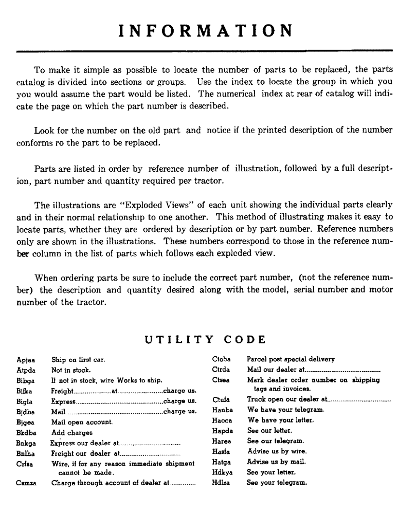 Схема запчастей Case 256 - (003) - INFORMATION (00) - GENERAL