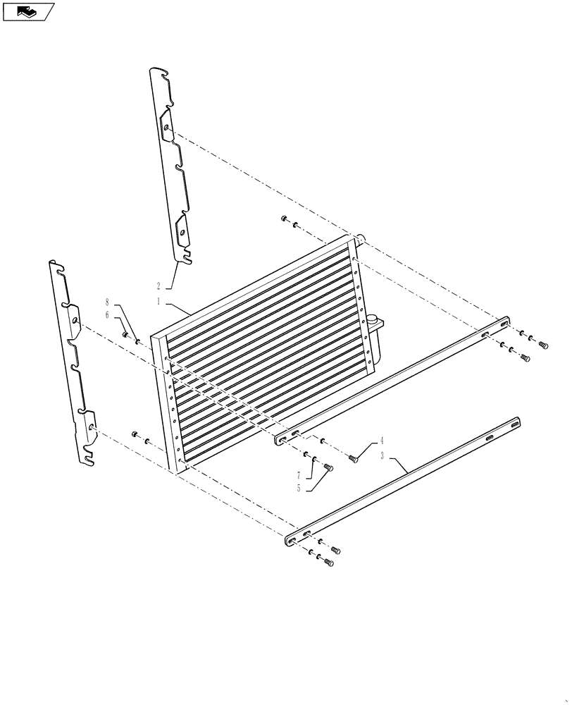 Схема запчастей Case DV213 - (50.200.02) - AIR CONDITIONING - CONDENSER MOUNTING (GROUP 614-3 - 84468395) (50) - CAB CLIMATE CONTROL