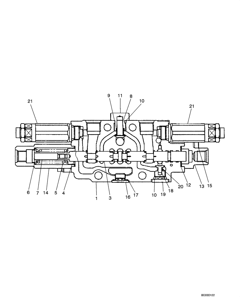 Схема запчастей Case CX36 - (08-52[00]) - VALVE ASSY - ARM (CX36 ASN PX11 - 08901) (08) - HYDRAULICS