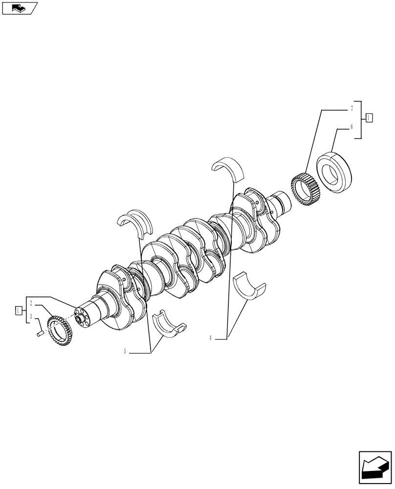 Схема запчастей Case F4HFE613P A004 - (10.103.01) - SHORT BLOCK - CRANKSHAFT (5801371818 - 504068995) (10) - ENGINE