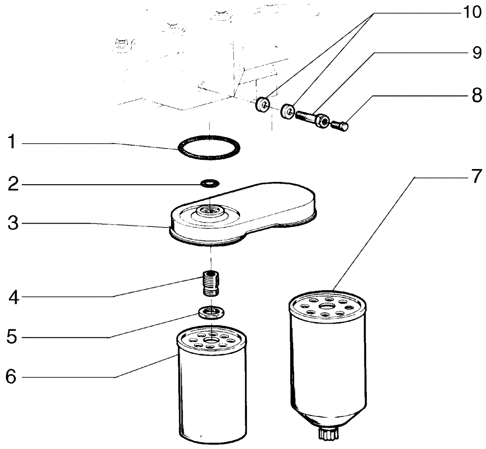 Схема запчастей Case 885 - (03-14[04]) - FUEL FILTER (03) - FUEL SYSTEM