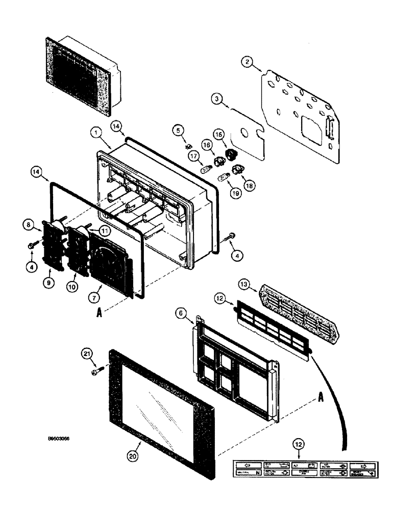 Схема запчастей Case 660 - (4-19A) - INSTRUMENT CLUSTER - 141759A1 (04) - ELECTRICAL SYSTEMS