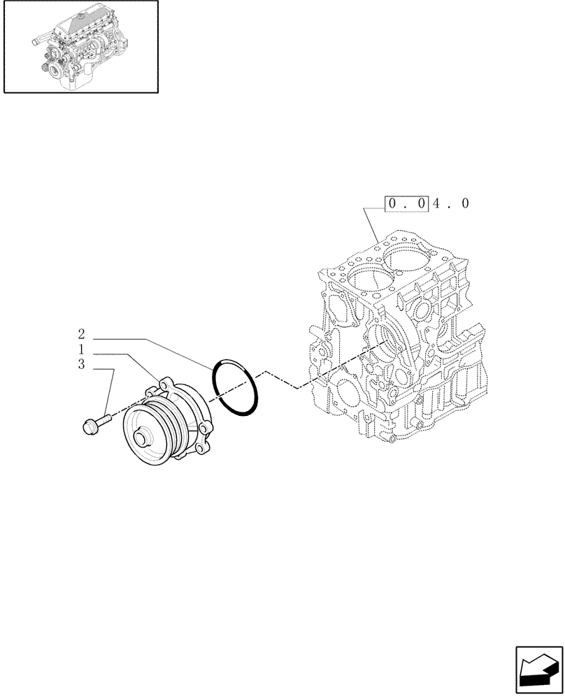 Схема запчастей Case F3AE0684G B001 - (0.32.0[01]) - WATER PUMP & RELATED PARTS (500364473) 