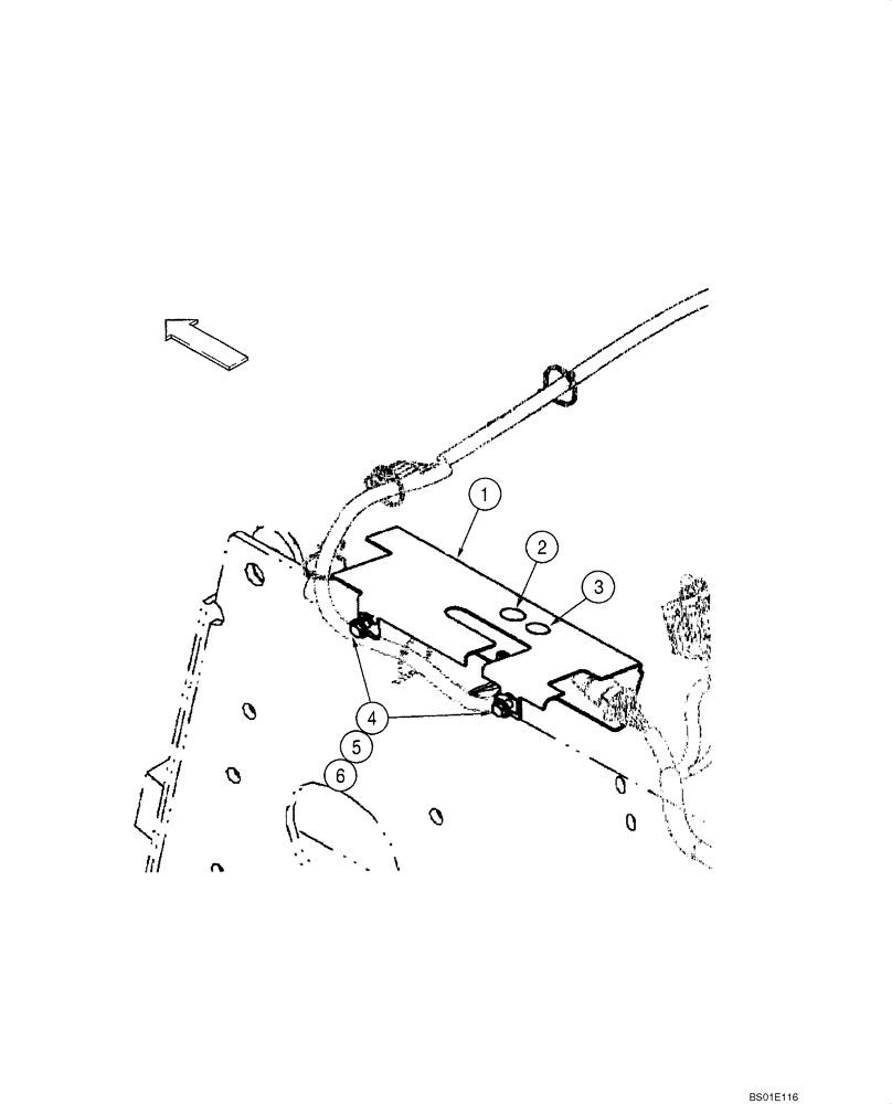 Схема запчастей Case 60XT - (04-12) - COVER, OPTIONS HARNESS (04) - ELECTRICAL SYSTEMS