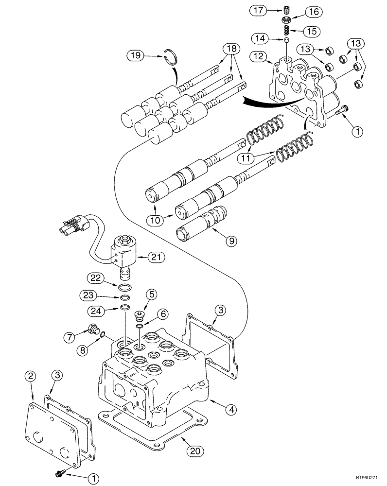 Схема запчастей Case 1150H_IND - (06-11) - TRANSMISSION - VALVE, CONTROL (06) - POWER TRAIN