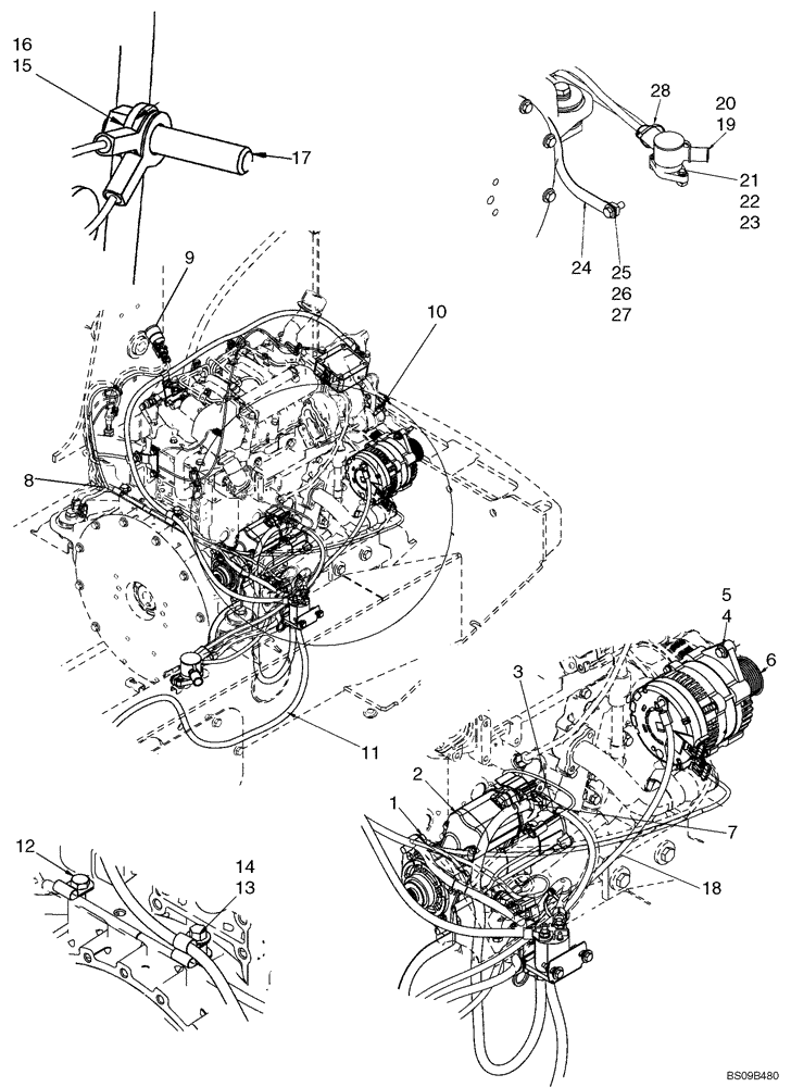 Схема запчастей Case 420CT - (04-05) - ENGINE - ELECTRICAL (420CT) (04) - ELECTRICAL SYSTEMS