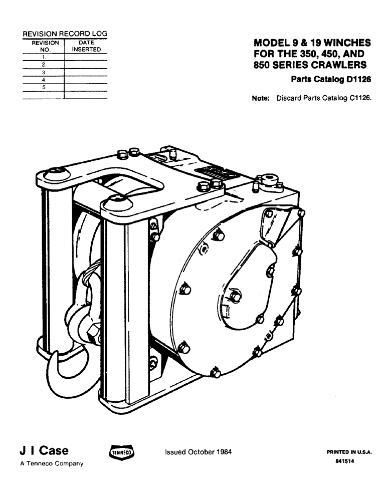 Схема запчастей Case 9 - (01) - REVISION RECORD LOG 