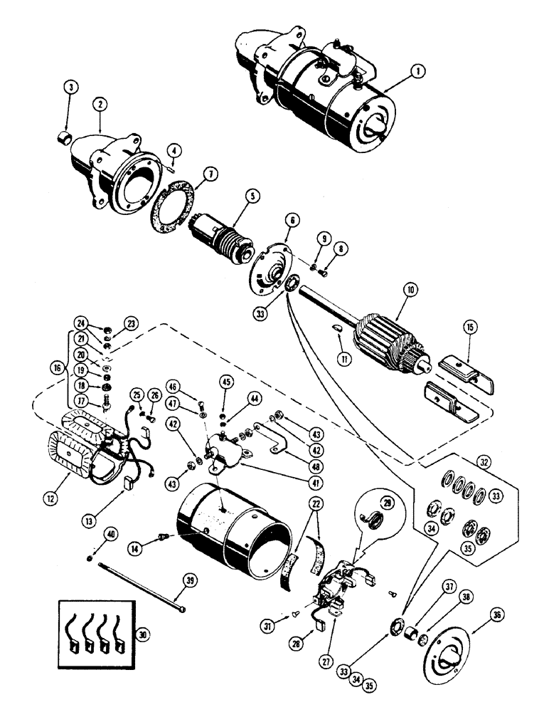 Схема запчастей Case 500 - (064) - A36581 STARTER, (188) SPARK IGNITION ENGINE (06) - ELECTRICAL SYSTEMS