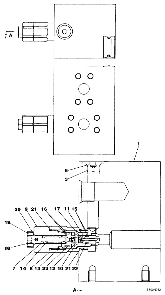 Схема запчастей Case CX290 - (08-78) - MANIFOLD ASSY (08) - HYDRAULICS