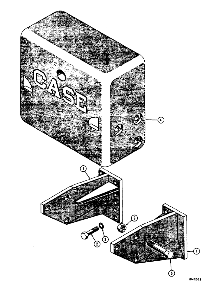 Схема запчастей Case 1000 - (186) - REAR COUNTERWEIGHT (05) - UPPERSTRUCTURE CHASSIS