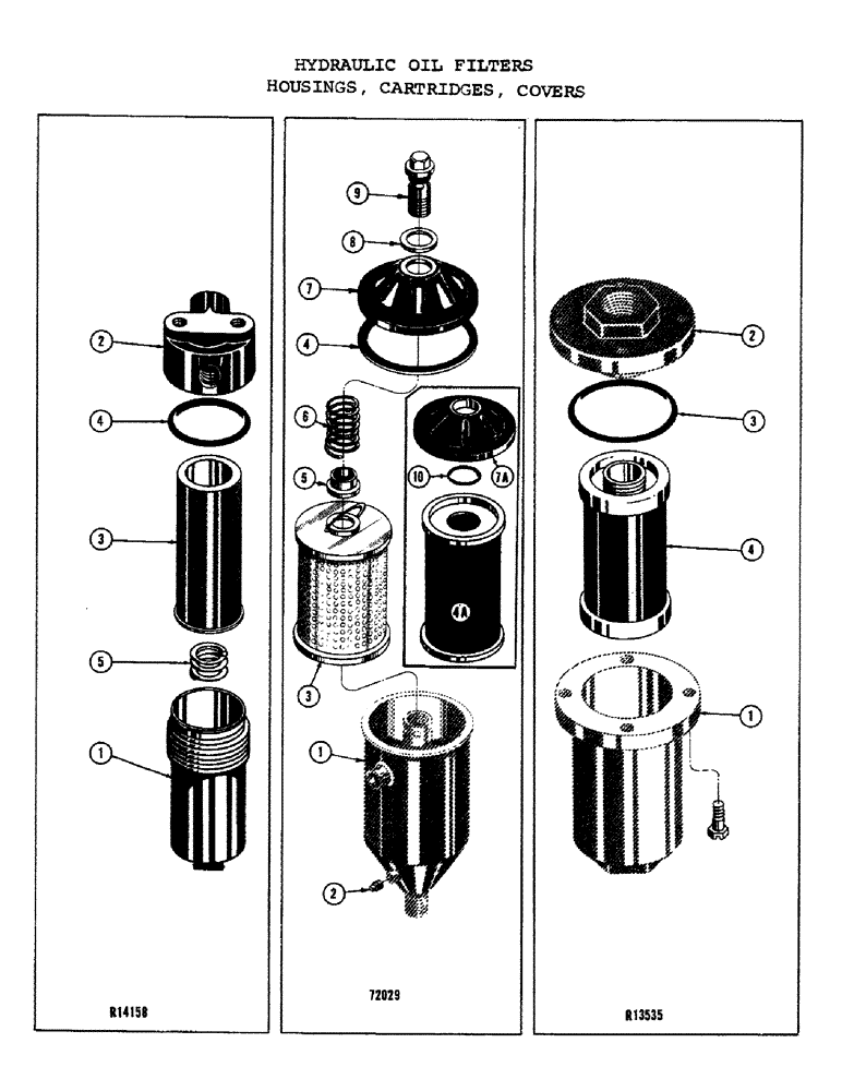 Схема запчастей Case 1000C - (138) - HYDRAULIC OIL FILTERS, HOUSINGS, CARTRIDGES, COVERS (07) - HYDRAULIC SYSTEM