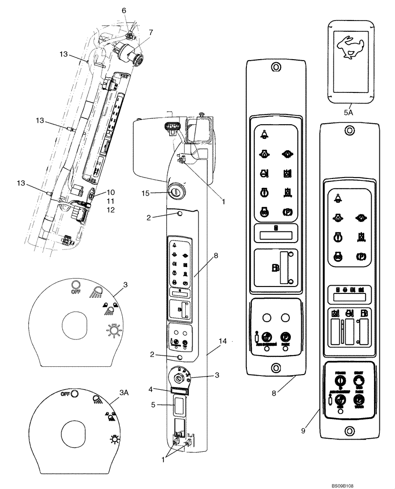 Схема запчастей Case 435 - (04-06) - CAB ELECTRICAL - RIGHT HAND CONSOLE (04) - ELECTRICAL SYSTEMS