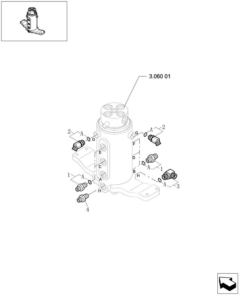 Схема запчастей Case CX20B - (3.060[03]) - SWIVEL JOINT LINES (35) - HYDRAULIC SYSTEMS