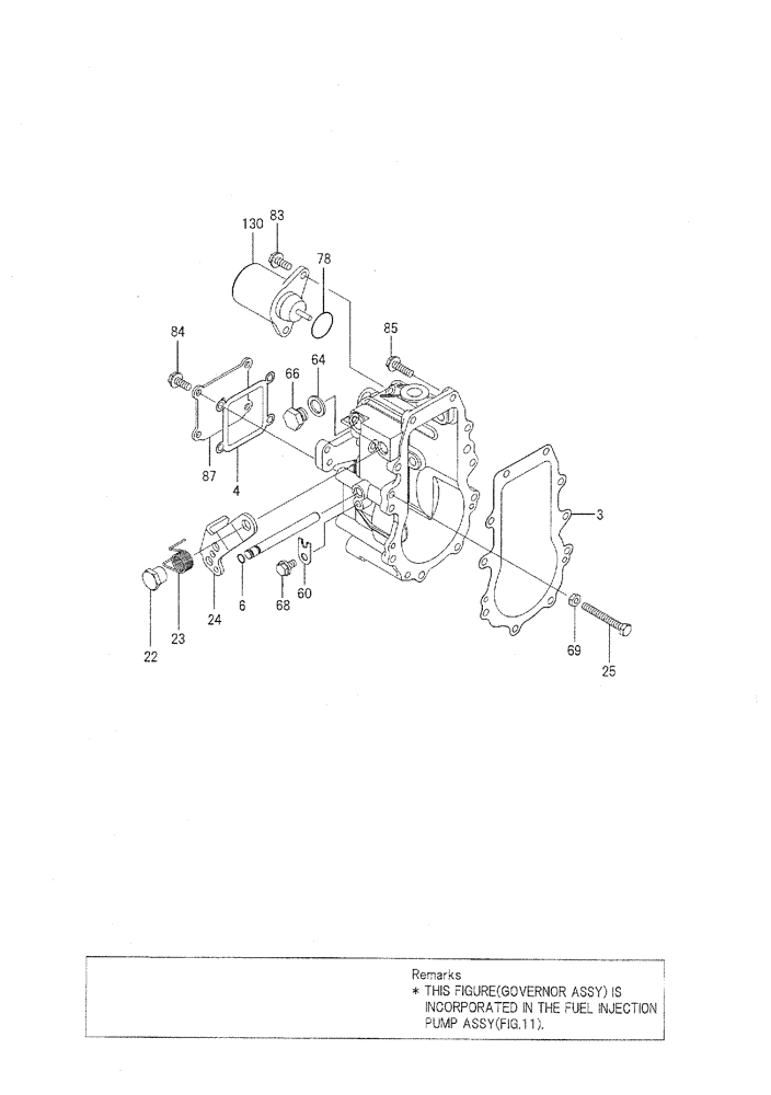 Схема запчастей Case CX36B - (08-012) - GOVERNOR ENGINE COMPONENTS