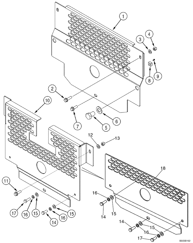 Схема запчастей Case 650H - (09-11) - GUARD, TRANSMISSION REAR (09) - CHASSIS