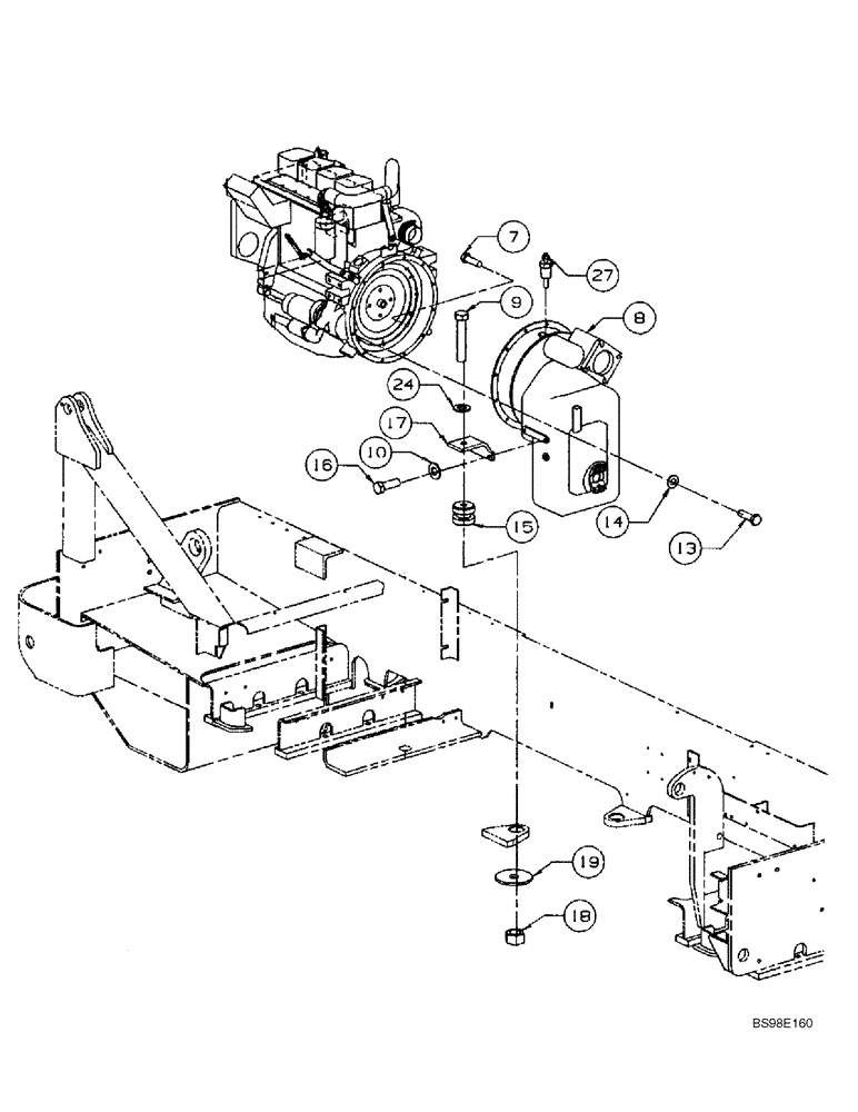 Схема запчастей Case 686GXR - (6-24) - TRANSMISSION MOUNTING AND RELATED PARTS (06) - POWER TRAIN