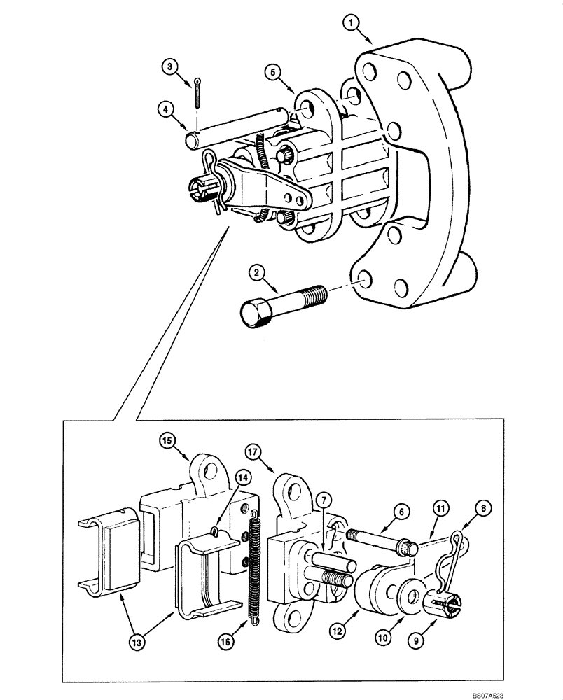 Схема запчастей Case 865 VHP - (07.04[00]) - TRANSMISSION CALIPER (07) - BRAKES