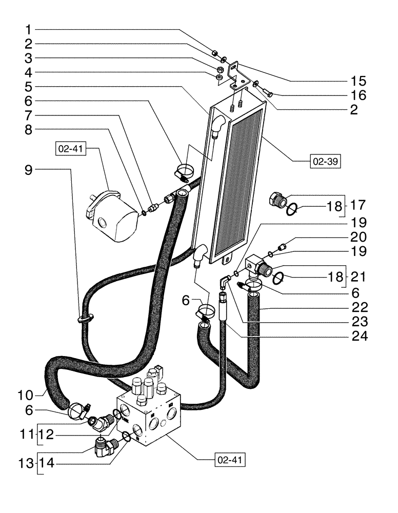 Схема запчастей Case 865B - (02-40[01]) - FAN DRIVE REVERSER SYSTEM (02) - ENGINE