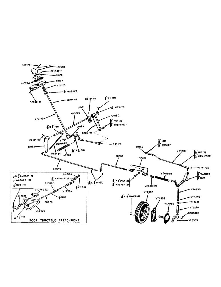 Схема запчастей Case 320 - (020) - GOVERNOR AND THROTTLE CONTROL (02) - ENGINE