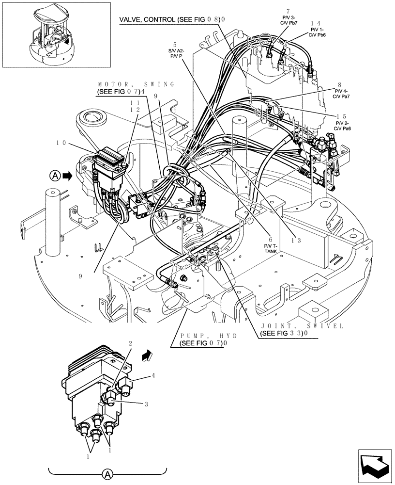 Схема запчастей Case CX31B - (728-18[1]) - CONTROL LINES, REMOTE - COOLER (BOOM & ARM SAFETY) (35) - HYDRAULIC SYSTEMS