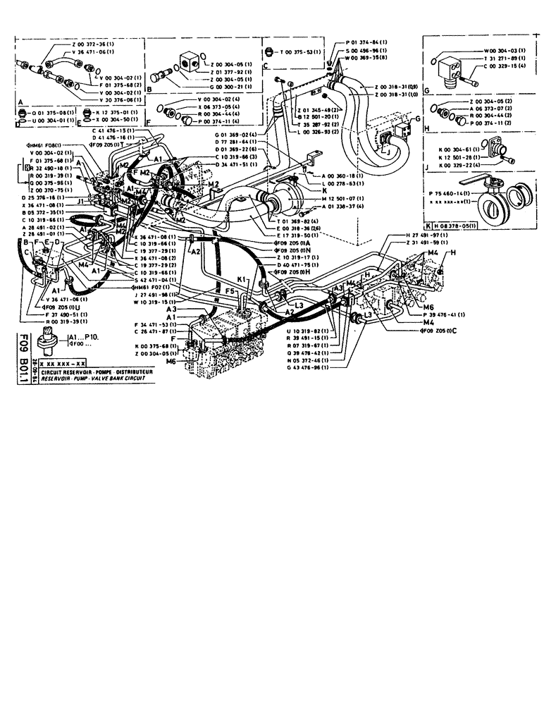 Схема запчастей Case 160CK - (099) - RESERVOIR - PUMP - VALVE BANK CIRCUIT (07) - HYDRAULIC SYSTEM