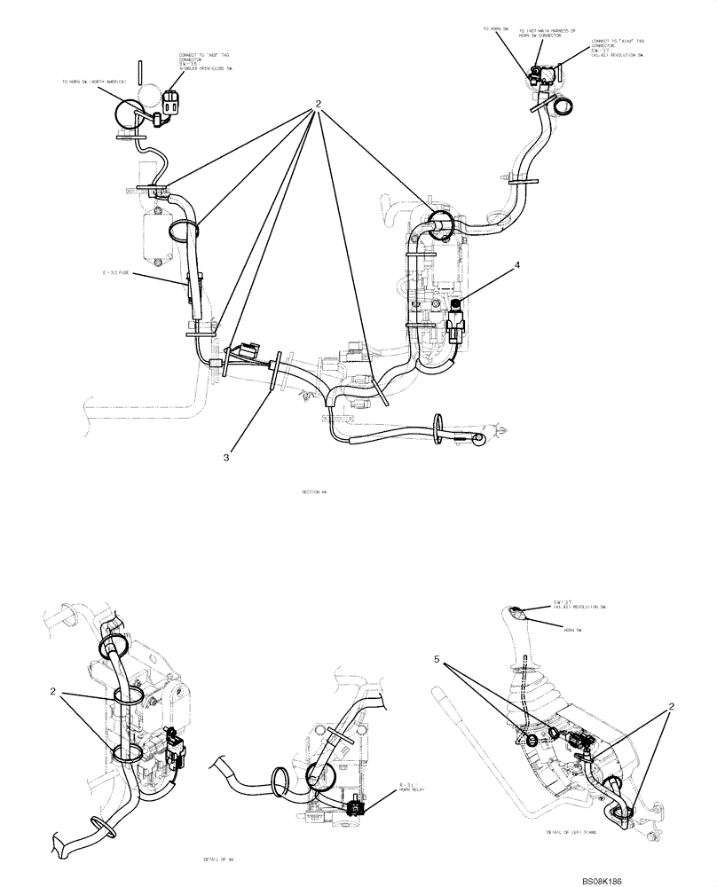 Схема запчастей Case CX50B - (01-082) - HARNESS ASSY (PROPORTIONAL) (PH11E00021F1) (05) - SUPERSTRUCTURE