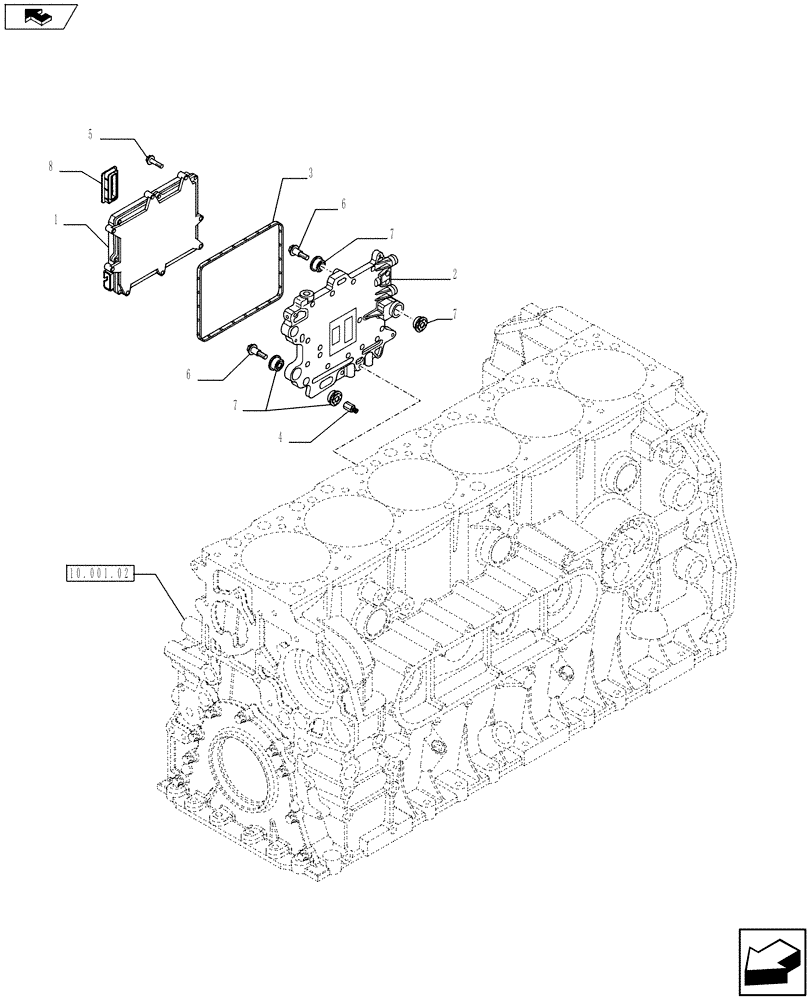 Схема запчастей Case F2CFA614B E020 - (55.440.01) - ELECTRONIC INJECTION (504182263) (55) - ELECTRICAL SYSTEMS