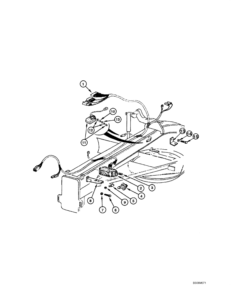 Схема запчастей Case 845 - (04.21[00]) - HEADLIGHTS - FRONT CHASSIS (04) - ELECTRICAL SYSTEMS