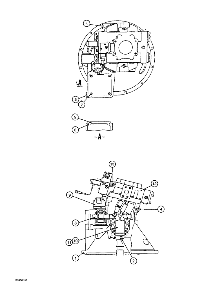 Схема запчастей Case 9060B - (8-160) - HYDRAULIC PUMP, HOUSINGS, MAJOR SUBASSEMBLIES, AND RELATED COMPONENTS (08) - HYDRAULICS