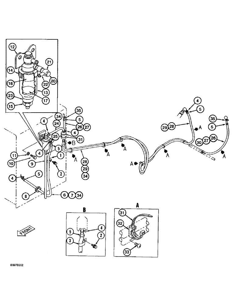 Схема запчастей Case 9030B - (3-06) - FUEL LINES, P.I.N. DAC03#2001 AND AFTER (03) - FUEL SYSTEM