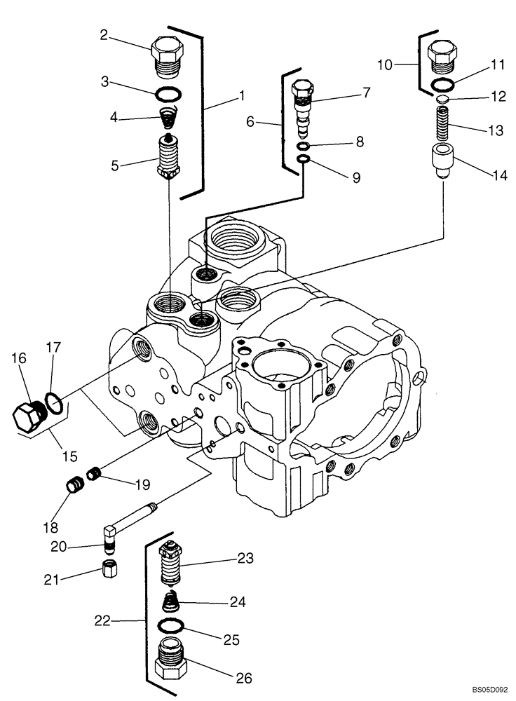 Схема запчастей Case 465 - (06-13) - TANDEM PUMP (SPLIT PUMP CONFIGURATION) (06) - POWER TRAIN