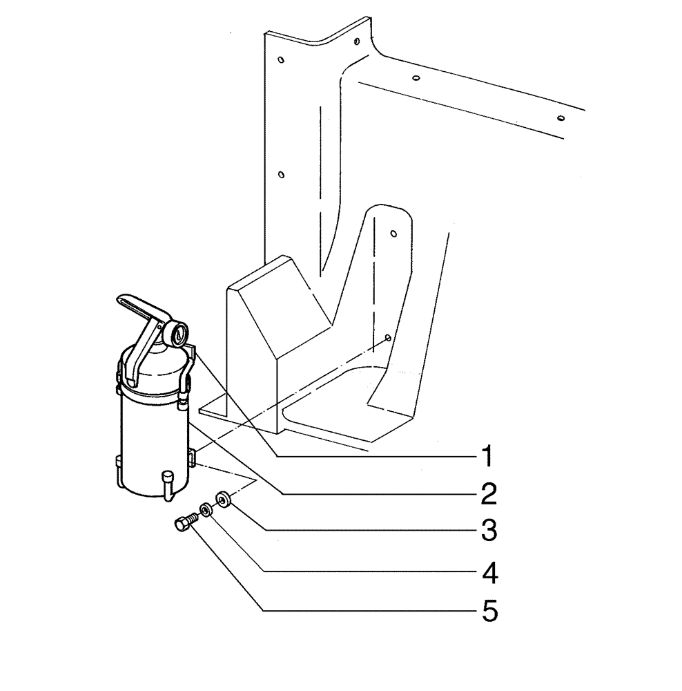 Схема запчастей Case 865B AWD - (09-28[01]) - FIRE EXTINGUISHER (09) - CHASSIS/ATTACHMENTS