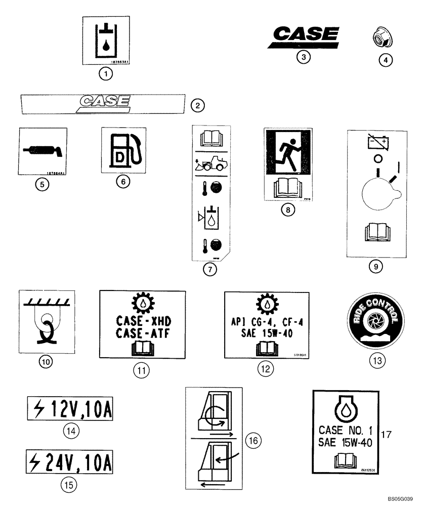 Схема запчастей Case 921C - (09-54) - DECALS (09) - CHASSIS