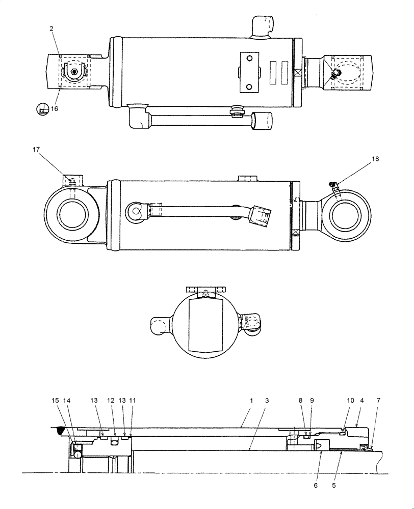 Схема запчастей Case CX36B - (HC750-01[1]) - DOZER CILINDER (35) - HYDRAULIC SYSTEMS