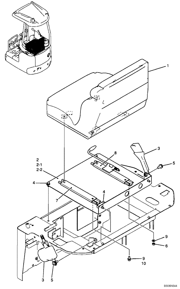 Схема запчастей Case CX17B - (01-037[00]) - SEAT ASSY INSTAL (PU25M00022F1) (84) - BOOMS, DIPPERS & BUCKETS