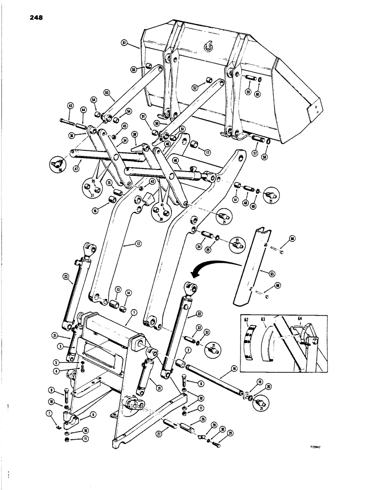 Схема запчастей Case 450 - (248) - LOADER (05) - UPPERSTRUCTURE CHASSIS